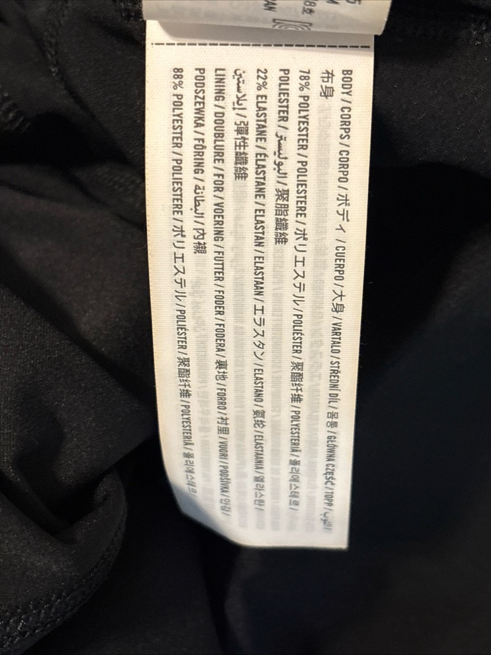 YPB Abercrombie & Fitch Women’s Sculptlux Athletic Dress Size XL Black NWOT - Picture 9 of 10